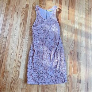 Alice + Olivia Dusty Rose bodycon sequin dress